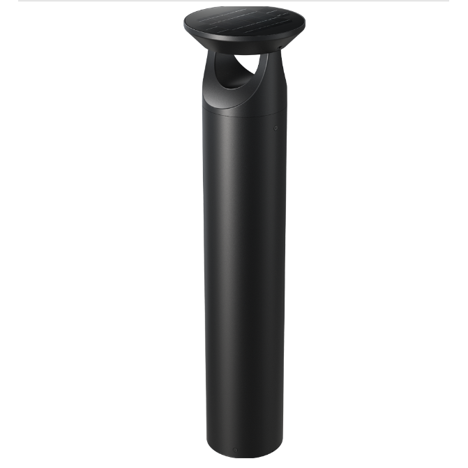 Potelet Bollard SOLAIRE 4000K 920mm Noir 3W 430L