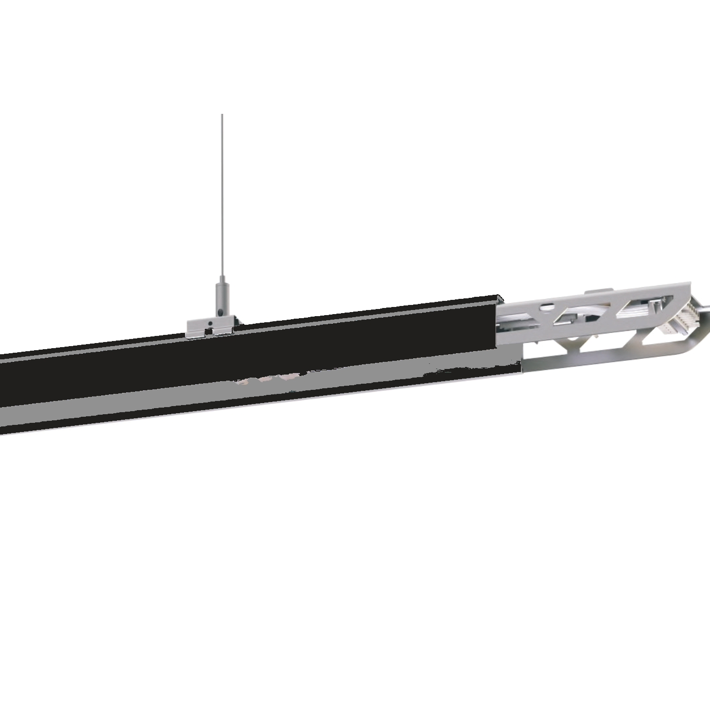 Linear-Lighting Structure acier 1437mmNoirc 8 conducteurs