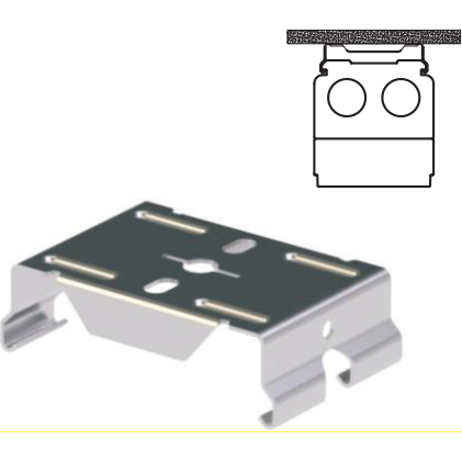 Linear-Lighting étrier inox seul