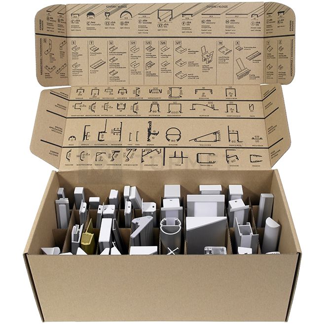 Boite échantillons profilés aluminium