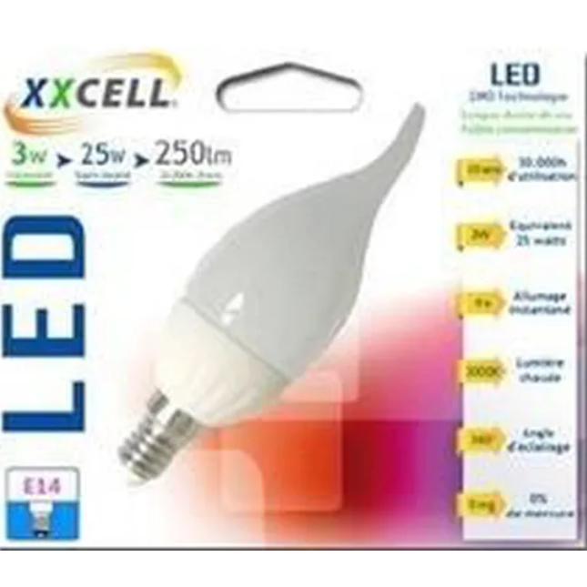 Ampoule LED SMD Flamme CDV 2700K 4W 470L E14