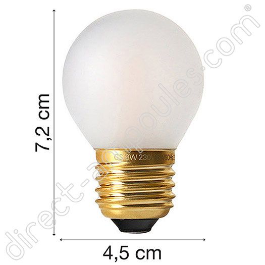 Ampoule LED Fil. Ronde dépolie E27 4W 2700K dim.