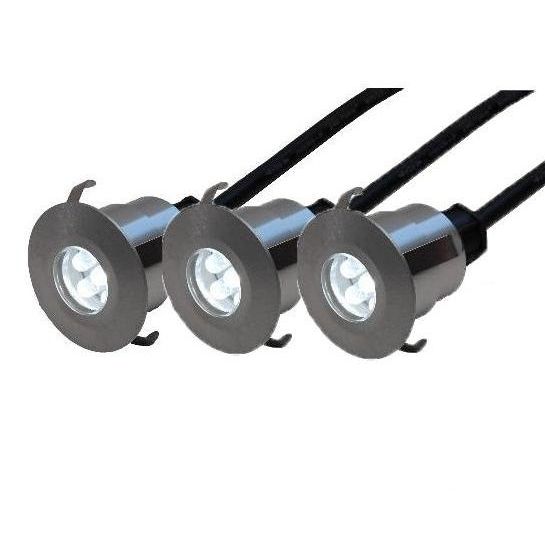Luminaire de jardin BILBAO Lot de 3 Mini-spots encastrés de sol LED 0,5W 30