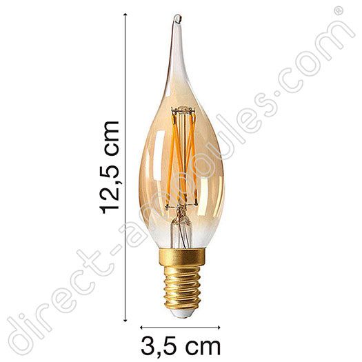 Ampoule LED filament Grand Siècle Ambré E14 2W 2500K