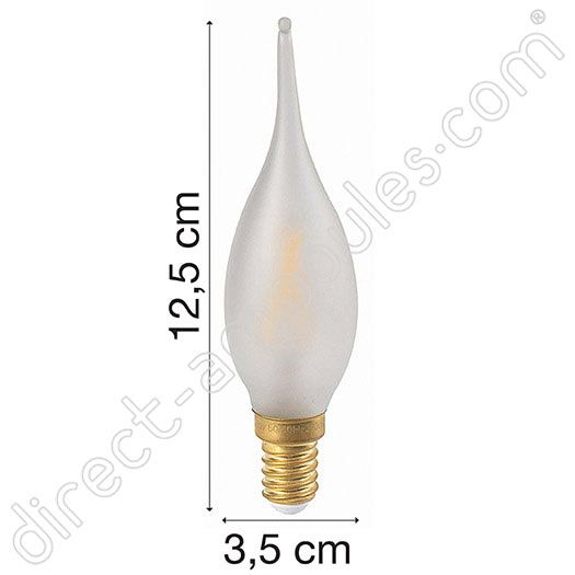Ampoule LED Fil. Grand Siècle dépolie E14 4W 2700K dim.