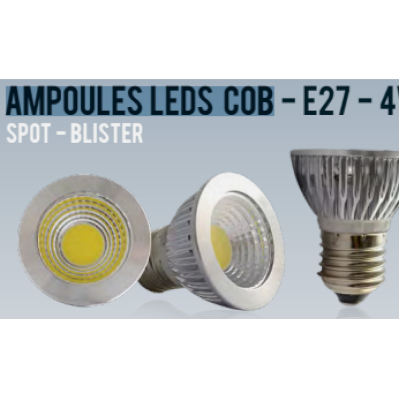 AMPOULES LEDS COB E27 PAR16 6000K 4W 380L