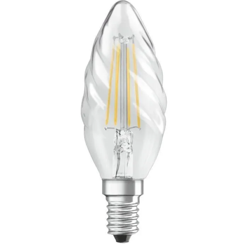OSRAM Ampoule LED Flamme torsadée clair filament 4W=40 E14 chaud