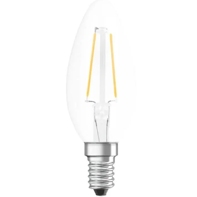 OSRAM Ampoule LED Flamme clair filament 2,5W=25 E14 chaud