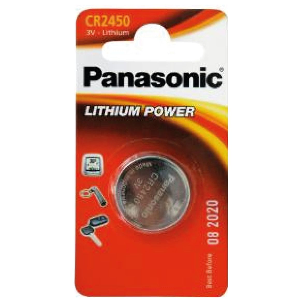 Pile bouton lithium CR2450 Panasonic -x1