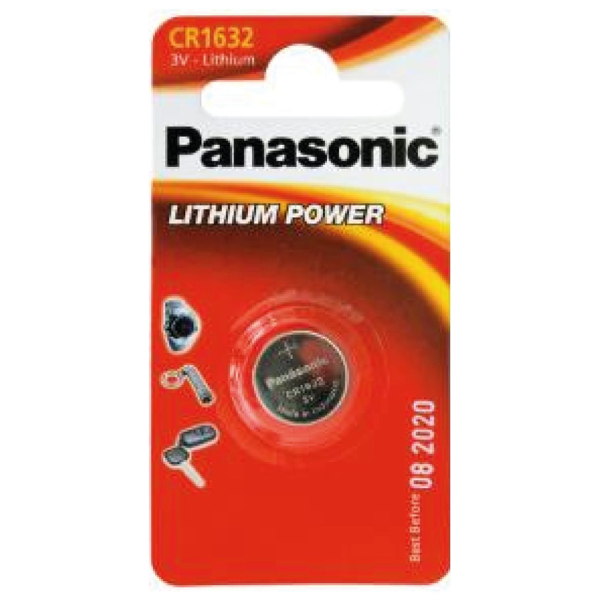 Pile bouton lithium CR1632 Panasonic -x1