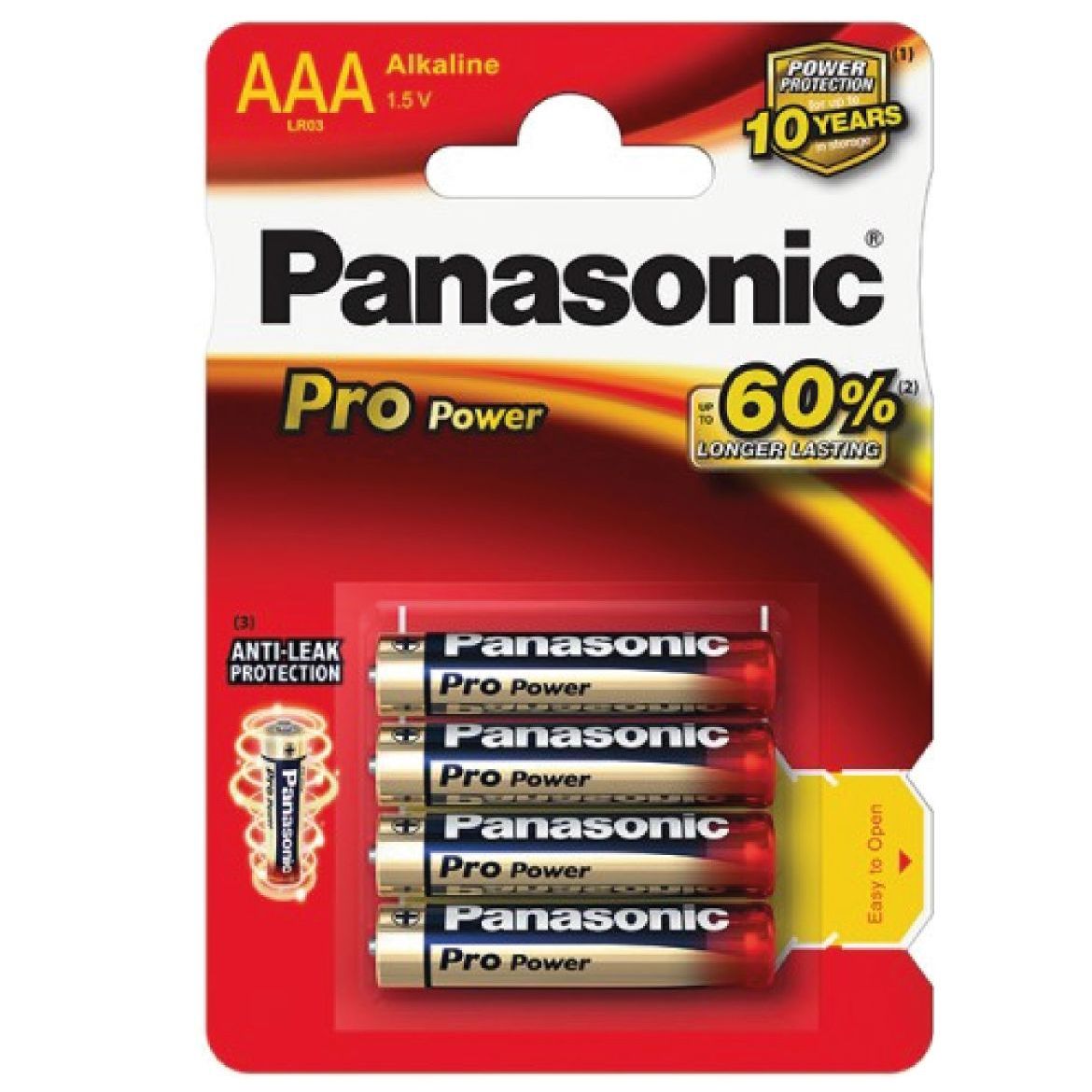Pile Alcaline Panasonic LR03 AAA PRO POWER -x4