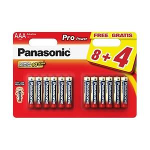 Pile Alcaline Panasonic LR3 AAA PRO POWER -x8+4