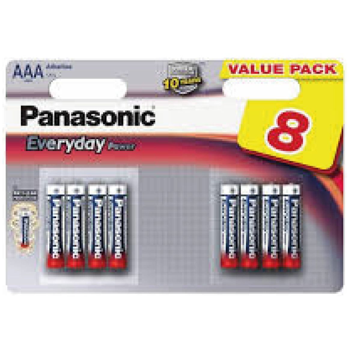 Pile Alcaline Panasonic LR03 AAA EVERYDAY POWER -x8