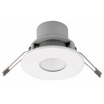 Spot LED Rond Fixe Blanc 5,5W 3000K 85° Tout-en-un IP65