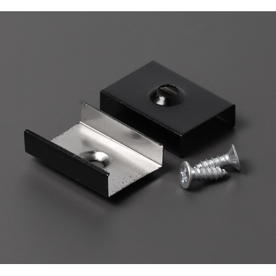 Support S de fixation inox flexible conique noir (set de 2)