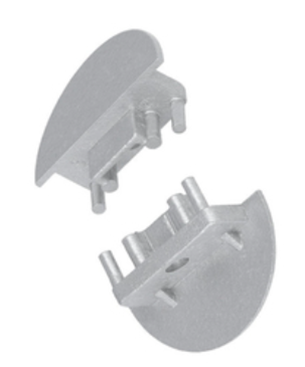 Terminaison GROOVE10 gen2 with hole argent (set x2)