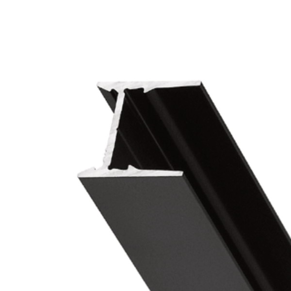 Profilé LED COZY12 C/U1 2m noir anodisé /plastic bag