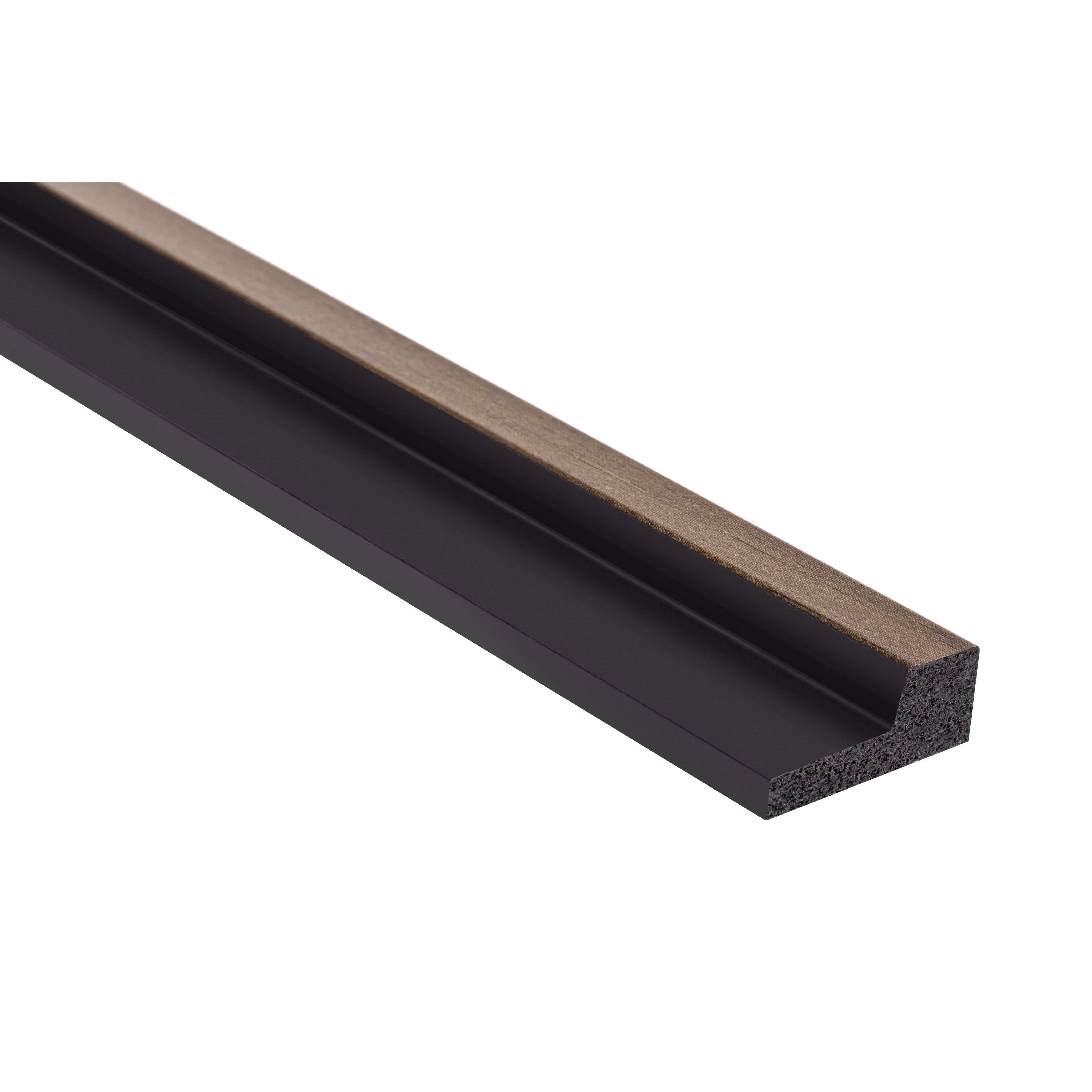 Panneau decor lamelli marron foncé droite