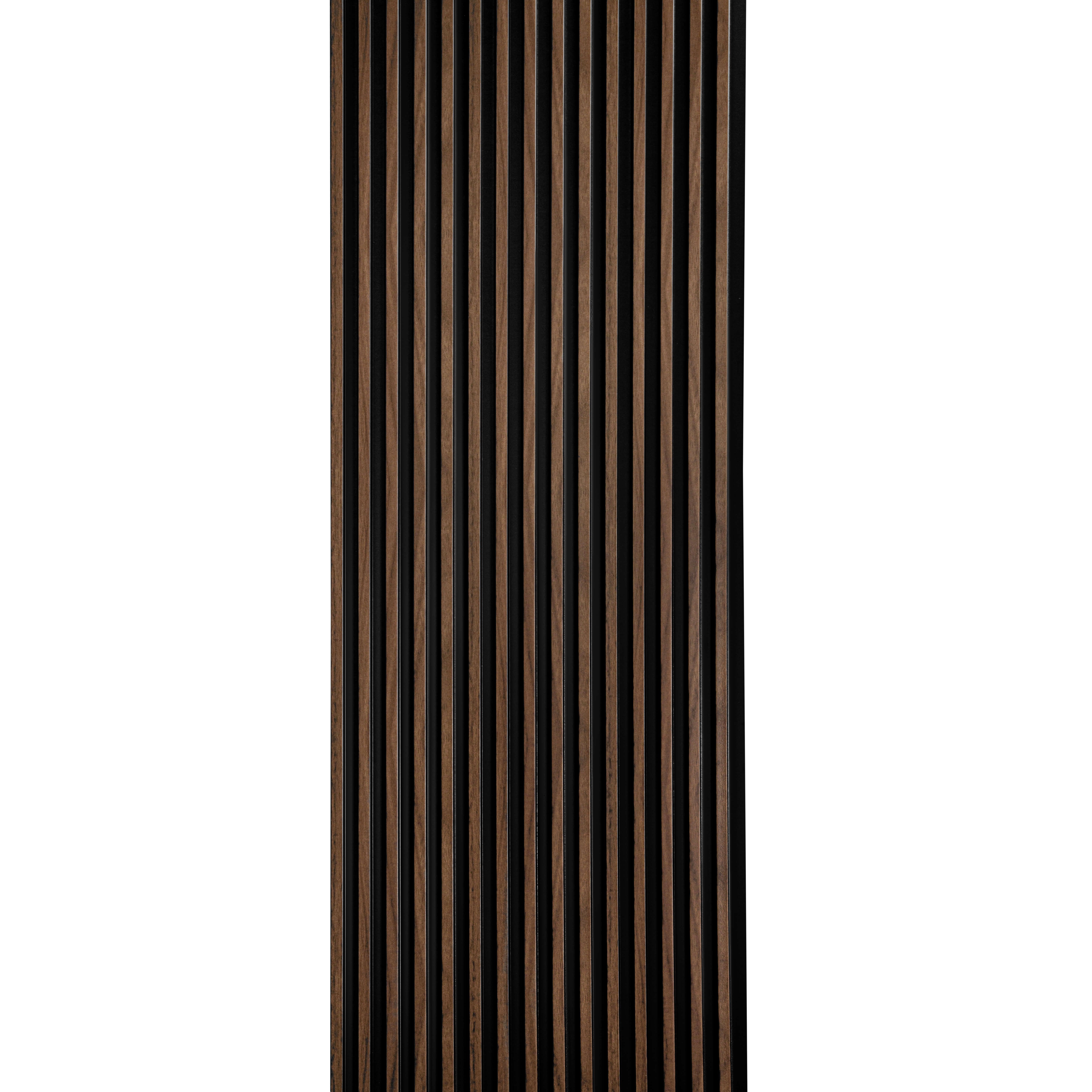 Panneau decor lamelli marron foncé millieu