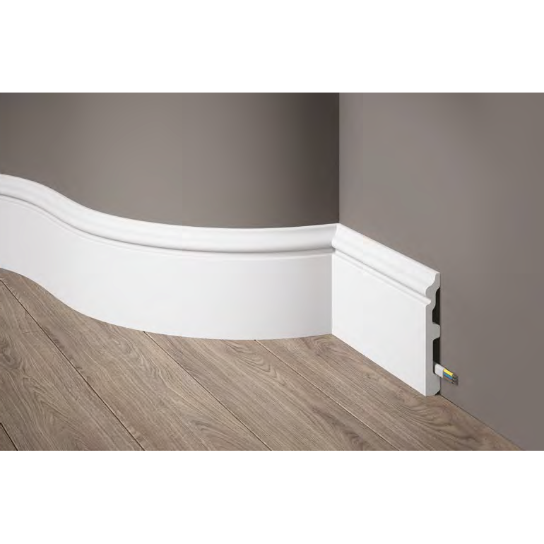 Moulure Plinthe passe câble MD018F 2M - FLEXIBLE