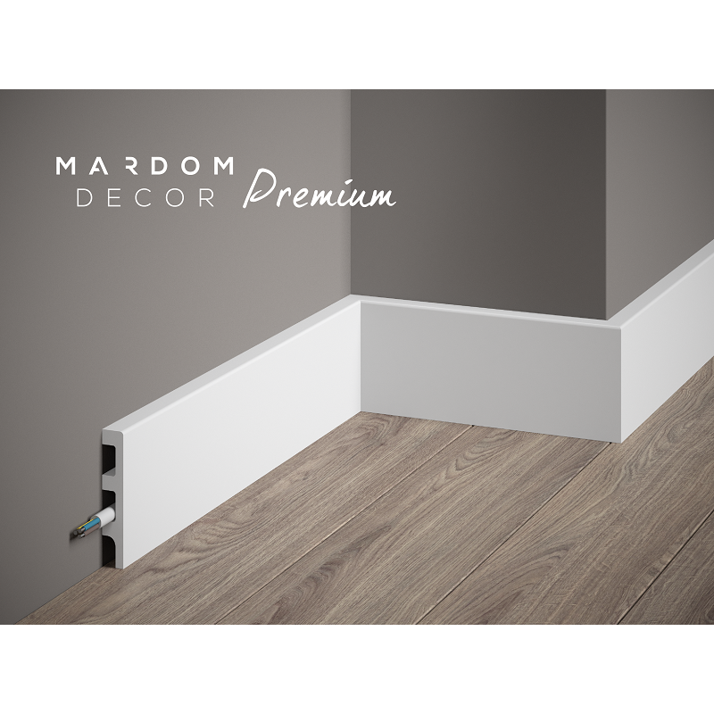 Moulure Plinthe passe câble MD014P 2M - PREMIUM