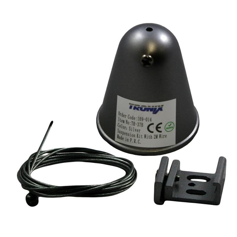 Kit de suspension pour rail 3 phases Noir