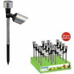 Borne LED solaire 1 LED. En plastique finition alu -SUNSPOT