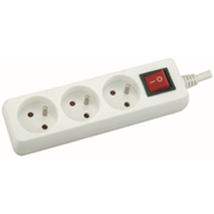 Bloc multiprise 3x16A avec interrupteur, 1m H05VV-F3G1.0MM2, CE & NF