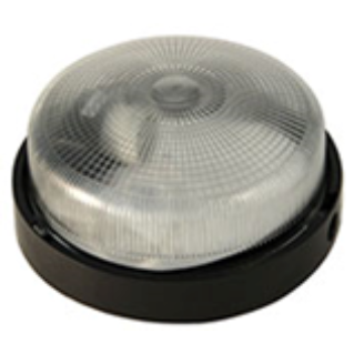 Hublot rond 22cm en plastique + verre E27 -Noir -BIGBOB-N