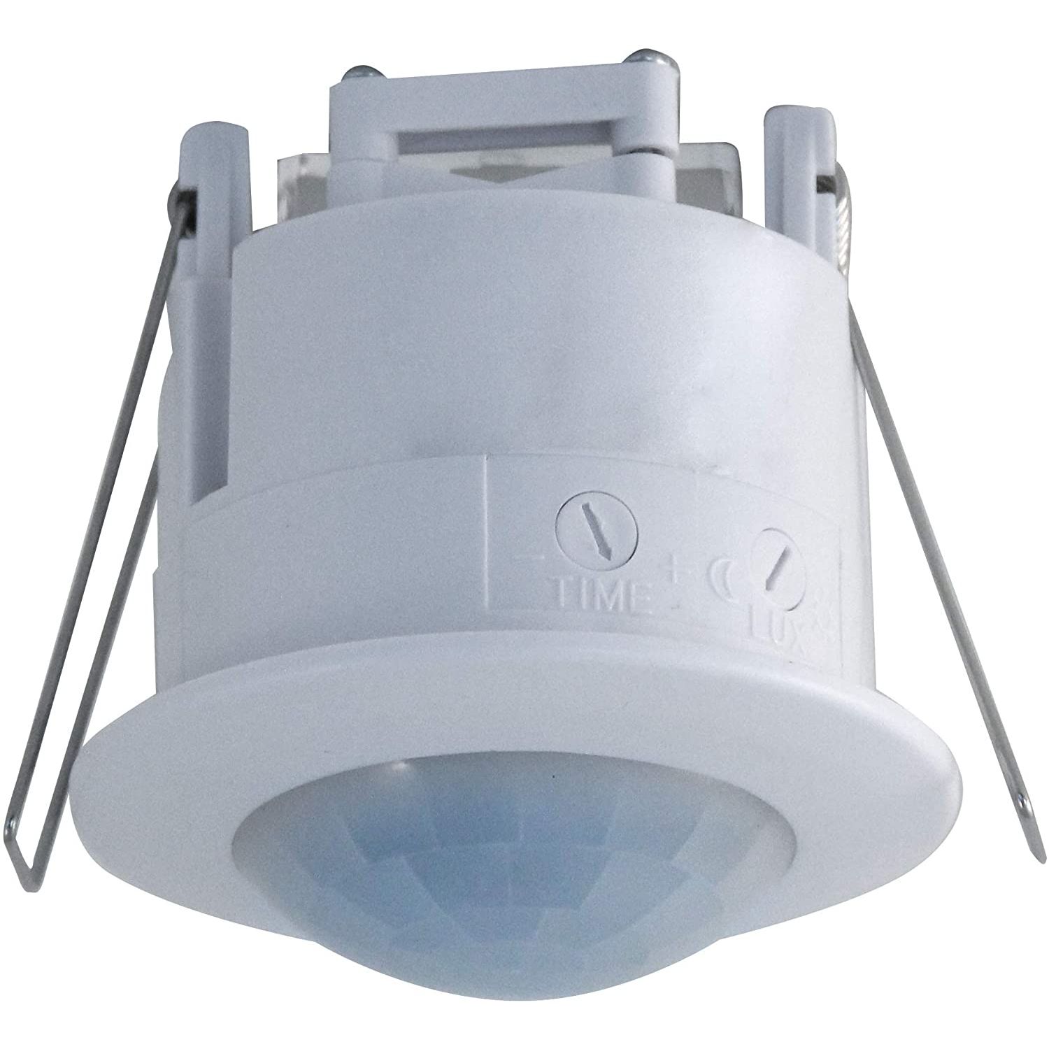 Détecteur de mouvements infra-rouges 360°, encastrable. Blanc