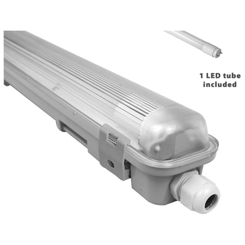 Réglette LED IP65 0m60 1 tube LED 9W