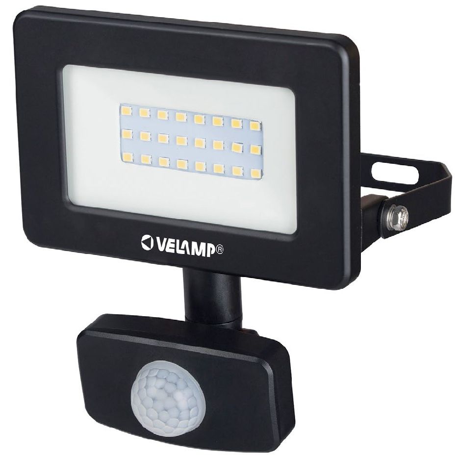 Projecteur LED SMD 20W IP44, noir 4000K. Avec PIR -PADLIGHT5